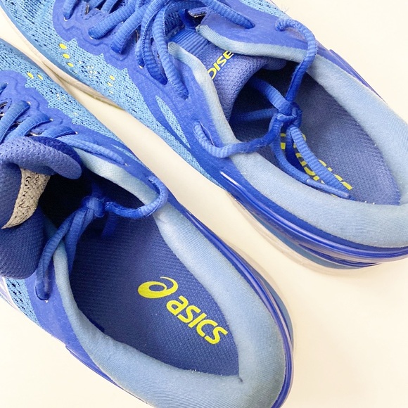 ASICS | Gel Cummulus 24 Blue Lime Green Running Workout Walking Sneakers SIZE 9 - Picture 6 of 7